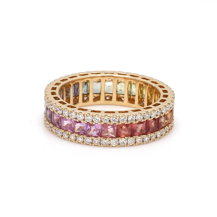 Geneva Rainbow Sapphire Ring