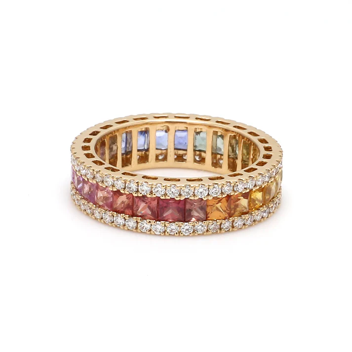 Geneva Rainbow Sapphire Ring