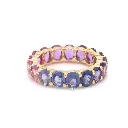 Pink Purple Blue Sapphire Ring