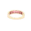 Pink Tourmaline Square Channel Set Ring