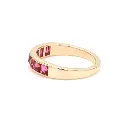 Pink Tourmaline Square Channel Set Ring