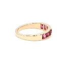 Pink Tourmaline Square Channel Set Ring