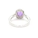 Purple Sapphire Oval diamond ring