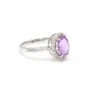 Purple Sapphire Oval diamond ring