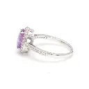 Purple Sapphire Oval diamond ring