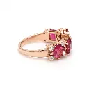 Pink Tourmaline Square Random Ring