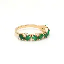 Emerald Baguette and Diamond Ring