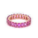 Pink Sapphire Oval Cut Eternity Band Ring