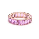 Pink Sapphire Emerald Cut Eternity Ring