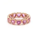 Pink Sapphire Heart Bezel Set Ring