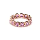 Pink Sapphire Heart Bezel Set East West Ring