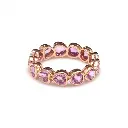 Pink Sapphire Heart Bezel Set East West Ring