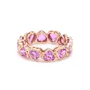 Pink Sapphire Heart Bezel Set Ring