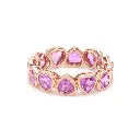 Pink Sapphire Heart Bezel Set Ring