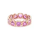 Pink Sapphire Heart Bezel Set Ring