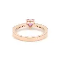 Pink Sapphire Heart Solitaire Ring