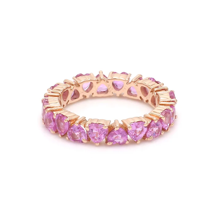 Pink Sapphire Heart Upside Down Ring