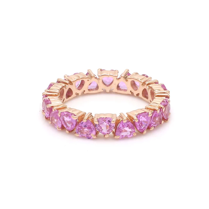 Pink Sapphire Heart Upside Down Ring