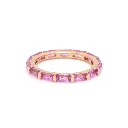 Pink Sapphire Horizontal Baguette Ring