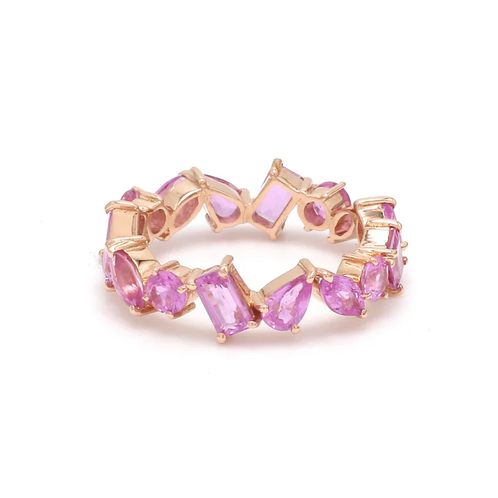 Pink Sapphire Mix Shape Ring