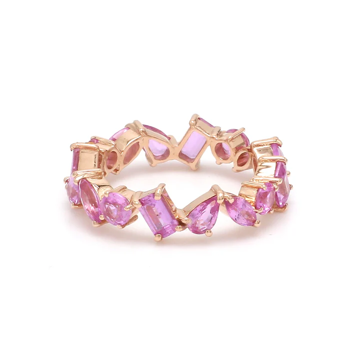 Pink Sapphire Mix Shape Ring