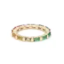 Rainbow Gemstone Bar Set Ring