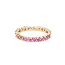 Pink Sapphire Diamond Half & Half Ring