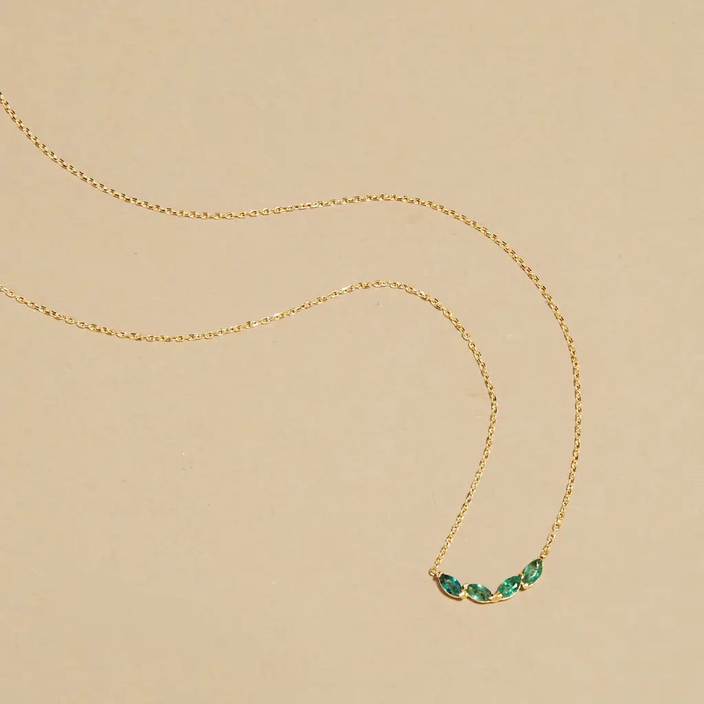 Emerald Mini Drops Necklace