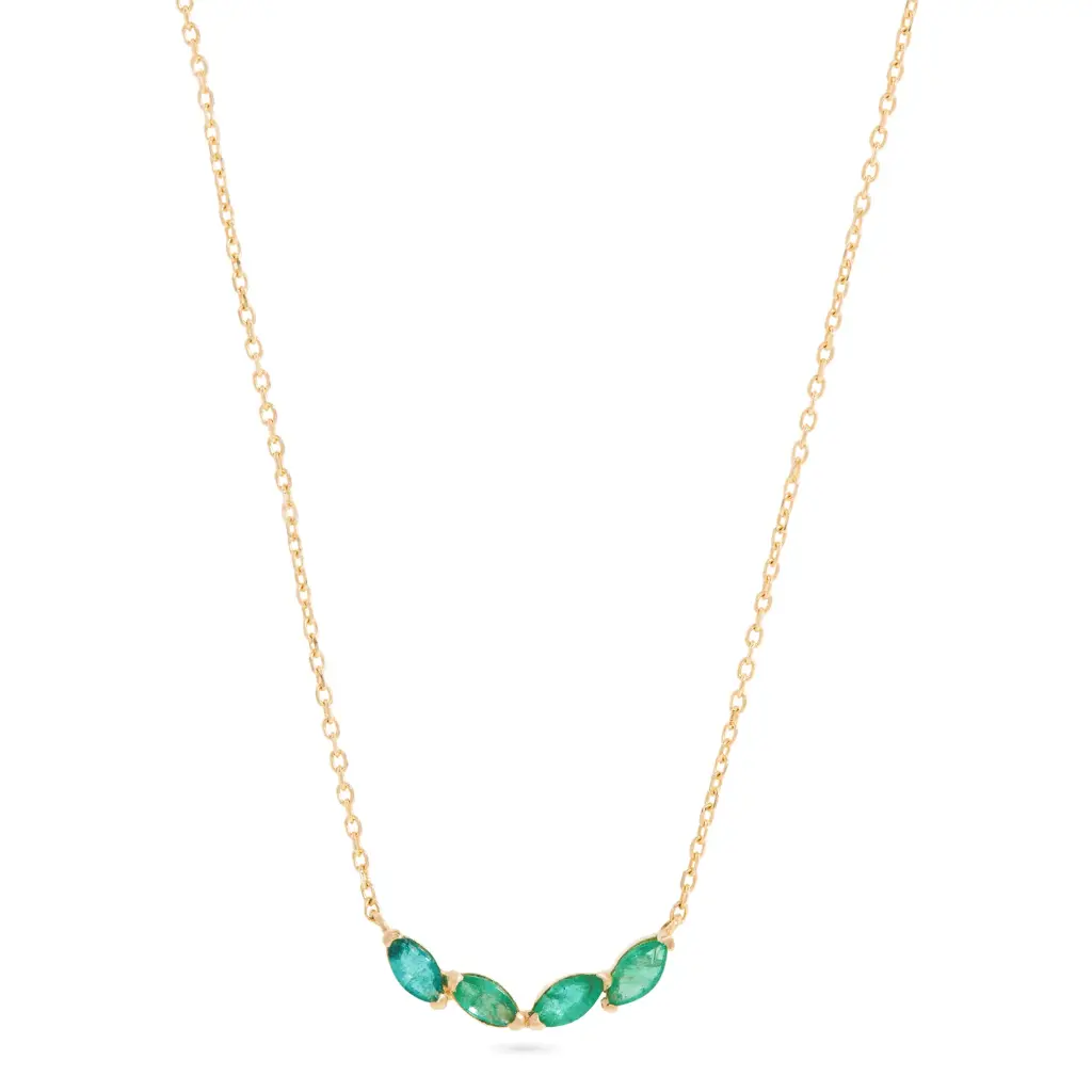 Emerald Mini Drops Necklace