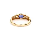 Blue Sapphire Oval Mini Chunky Ring