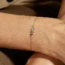 Rose Cut Trio Sapphire Bracelet