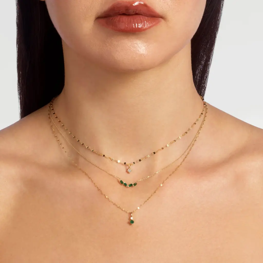 Tiny Green Goddess Necklace