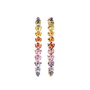 Rainbow Sapphire Pear Long Earrings