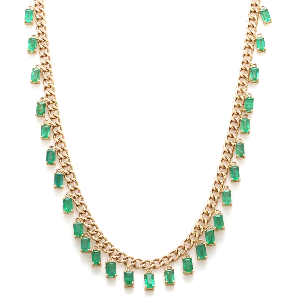 Emerald Link Chain Neclace