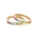 Rainbow Gemstone Mini Hoops