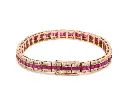 Ruby and Diamond Channel Set Bracelet