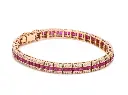 Ruby and Diamond Channel Set Bracelet