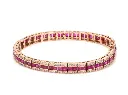 Ruby and Diamond Channel Set Bracelet