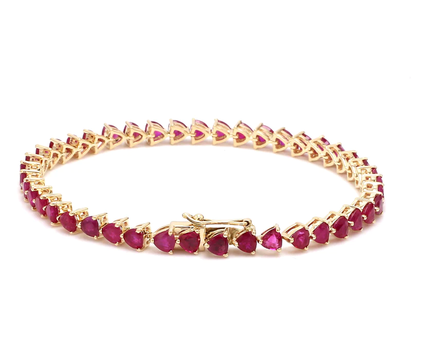 Ruby Trillion Bracelet