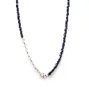 Blue Sapphire Emerald Cut Tennis Necklace