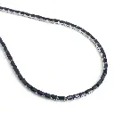 Blue Sapphire Emerald Cut Tennis Necklace