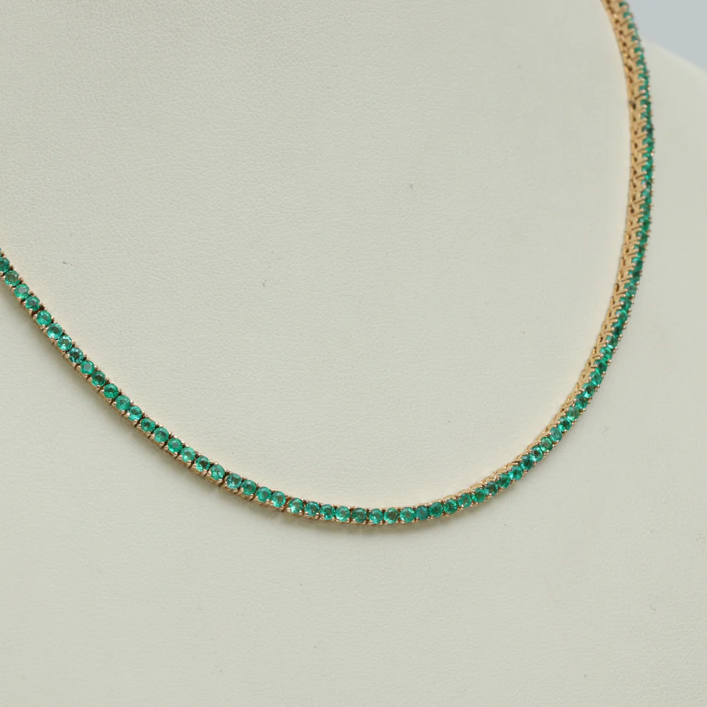 Emerald Tennis Necklace 