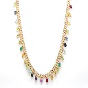 Rainbow Gemstone Choker Necklace