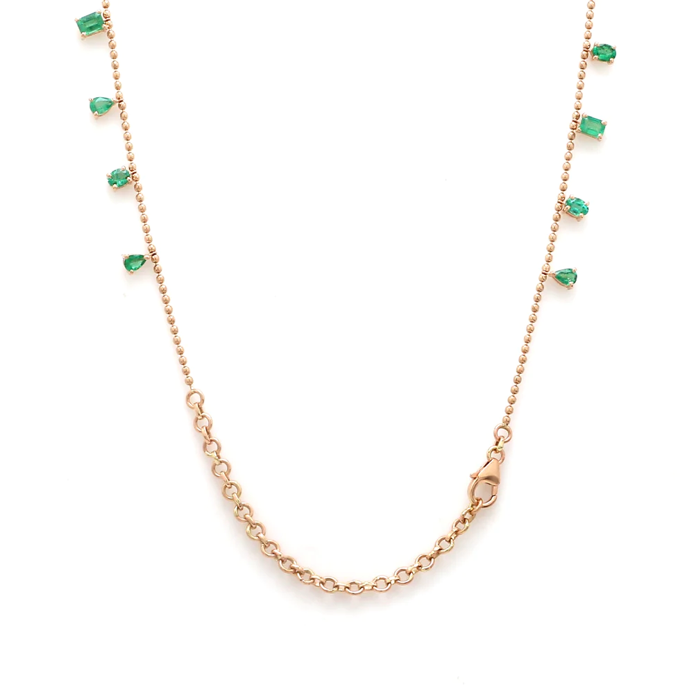 Emerald Mix Shape Necklace