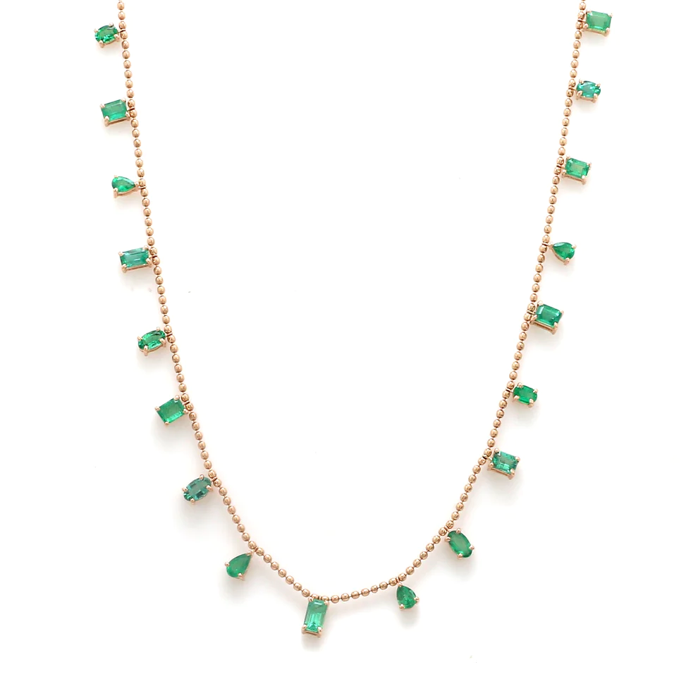 Emerald Mix Shape Necklace