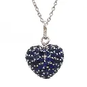 Blue Sapphire Heart Pendant