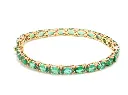 Emerald Diamond Oval Tennis Bracelet