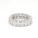 Diamond Oval Cut Eternity Band Ring