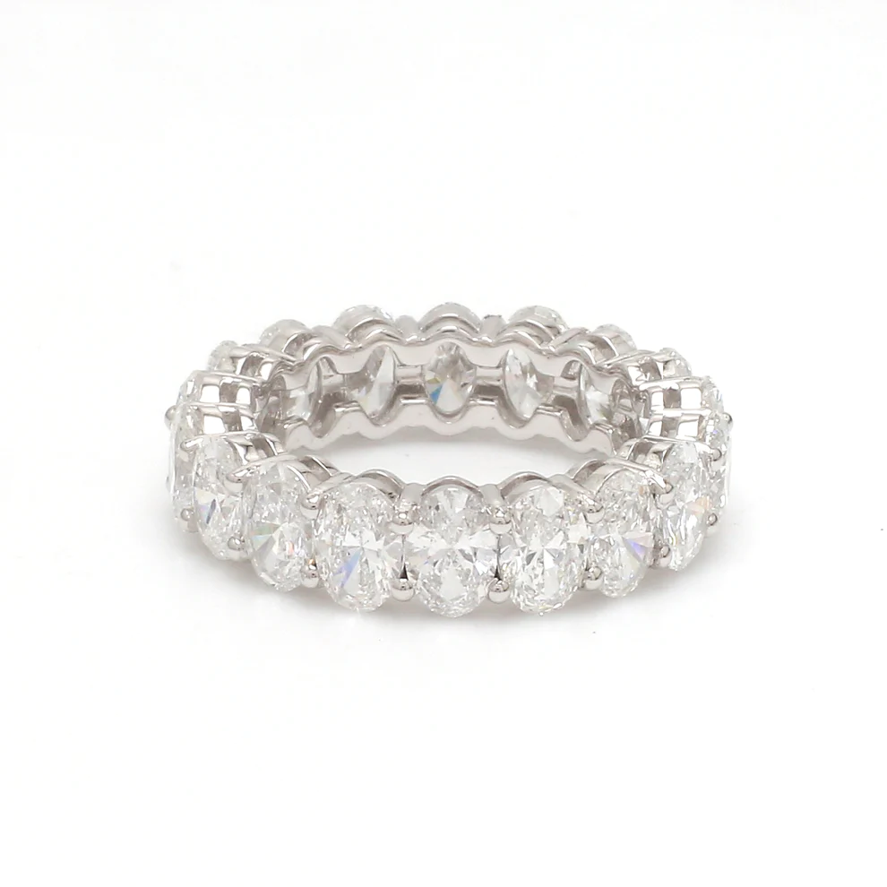 Diamond Oval Cut Eternity Band Ring