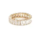 Diamond Oval & Emerald Cut Eternity Band Ring